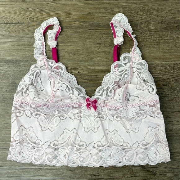 DKNY Women’s Light Pink Lace Bralette, size Small - Picture 1 of 5